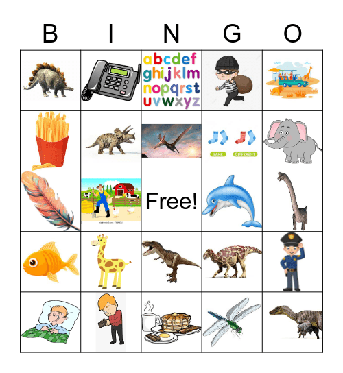 /f/ words Bingo Card