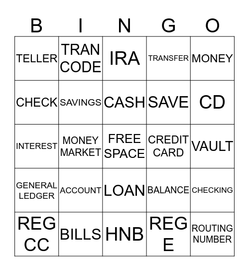 TELLER BINGO Card