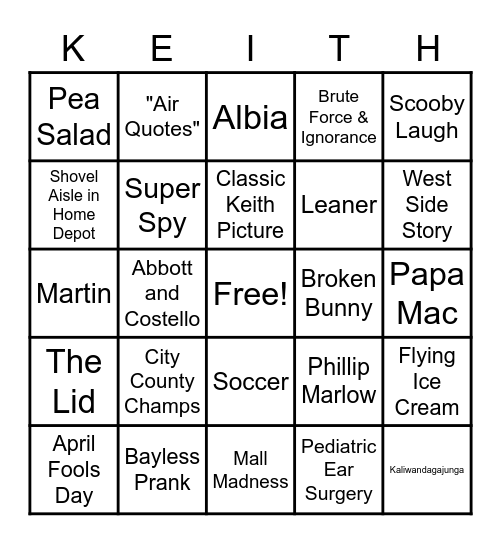 Bingo Card