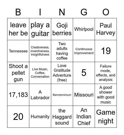 A Love Story Bingo - April 7, 2023 Bingo Card