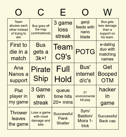 BINGO Card