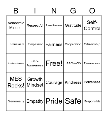 SPWIS Bingo Card