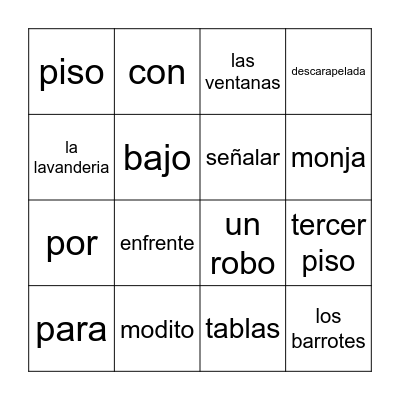 MAngo St p7 Bingo Card
