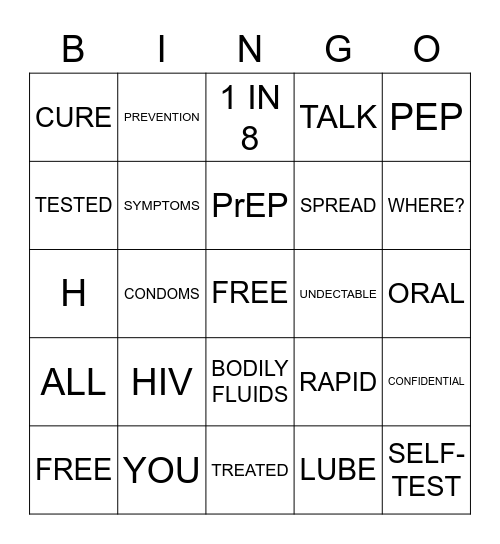 Sexy Bingo Card