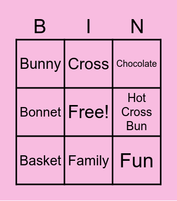 Easter Bingo Card