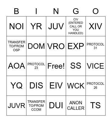 Telecom Week 2023 Bingo Card