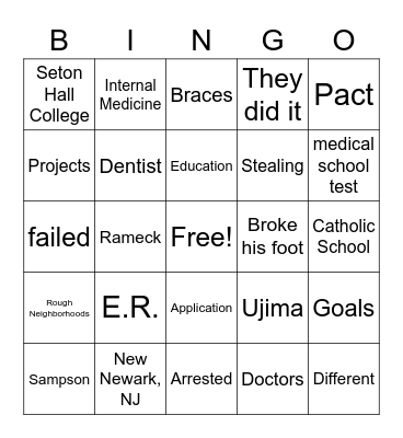We Beat the Streets Bingo Card