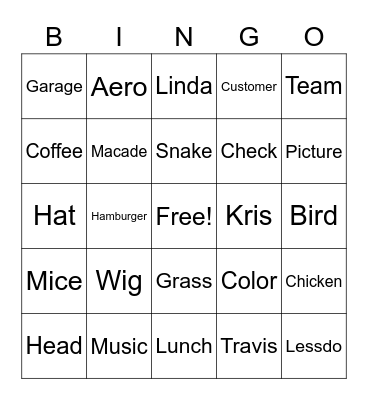 Fun Bingo Card