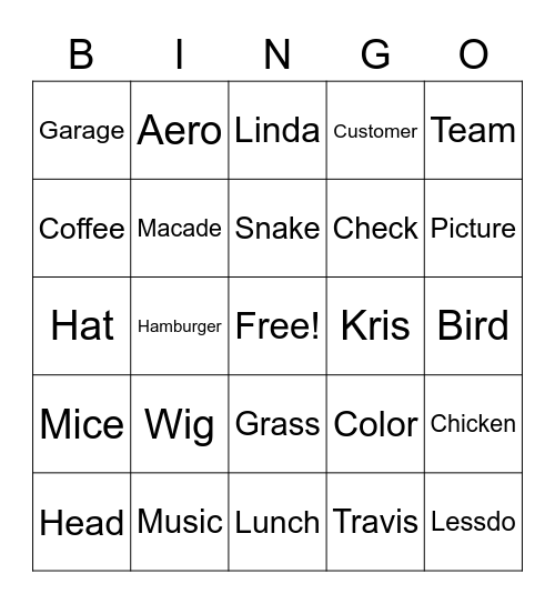 Fun Bingo Card