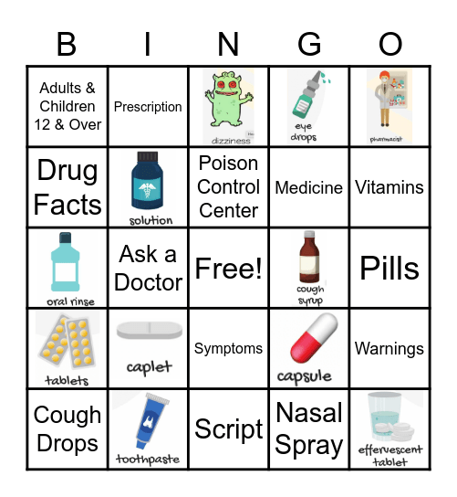 Medicine Bingo Card