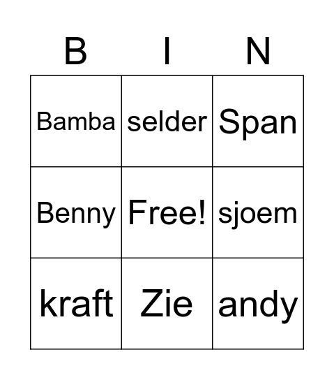 vastelaovend Bingo Card