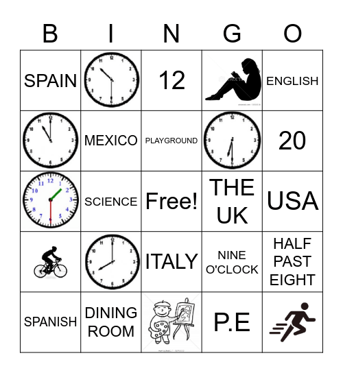 UNIT 0 VOCABULARY Bingo Card