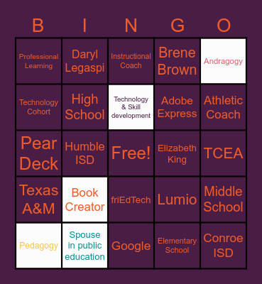 friEdTech Bingo Card