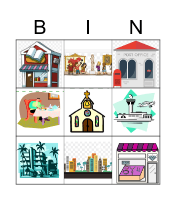 Lugares de la ciudad Bingo Card