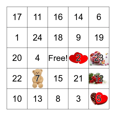 Valentine’s Day Bingo Card