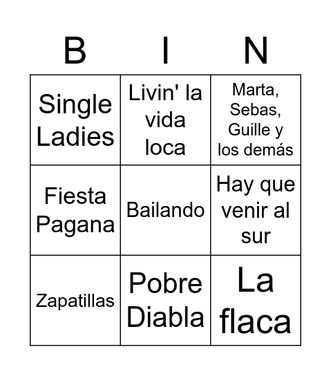 cumple Pau Bingo Card
