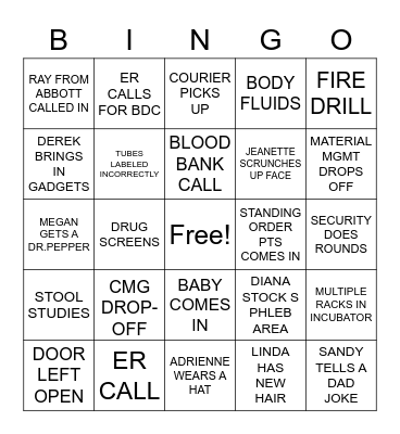 Lab Week 2023 Bingo Card