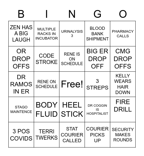 LAB 2 Bingo Card