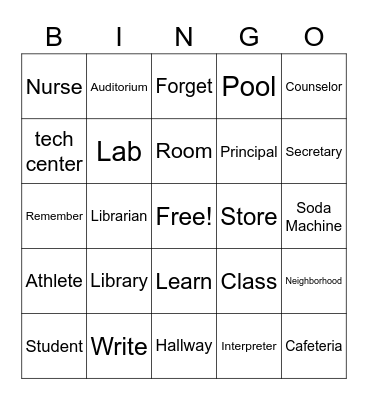 Unit 5 Bingo Card