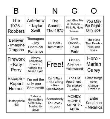 Spring 2023 Music Bingo2 Bingo Card
