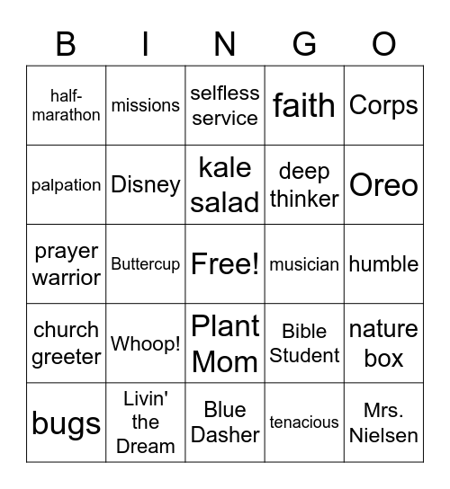 Marina's Birthday Bingo Card