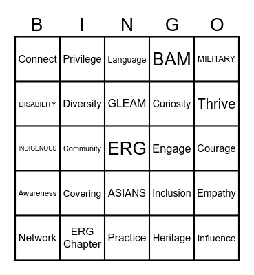 GPS Canada ERG BINGO Card