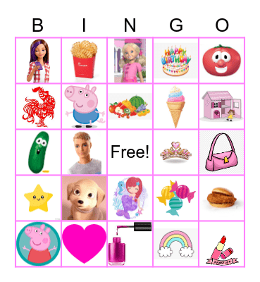 Sophia's 6th Birthday Bingo Card