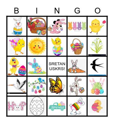 Spring Holiday Bingo Card