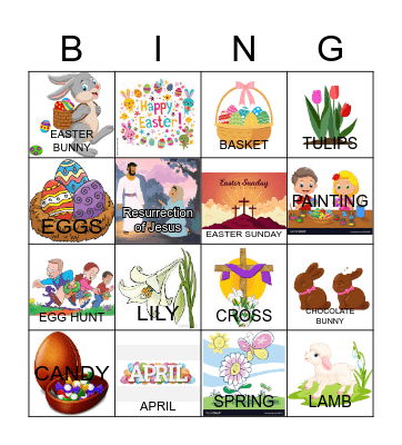 Easter BINGO Card