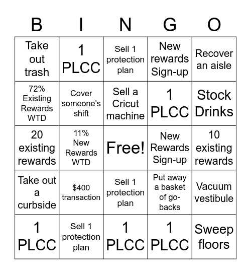 Michaels BINGO! Bingo Card