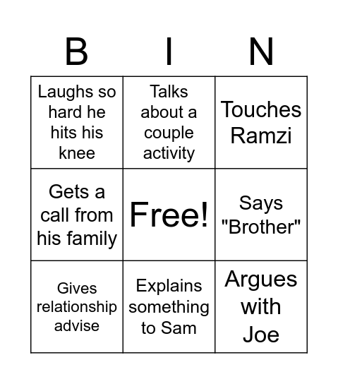 Rabieh Bingo Card