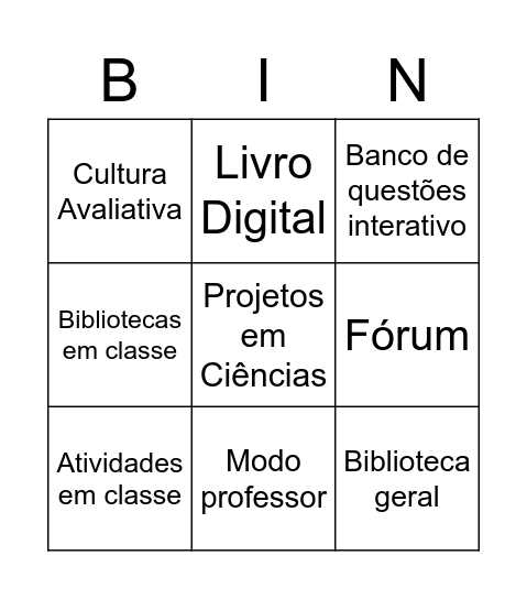 Onde Está? Pequeno Aprendiz Bingo Card