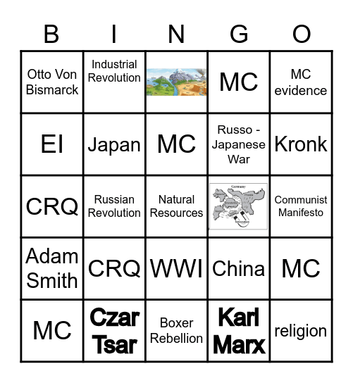 Global 3 & 4 Bingo Card