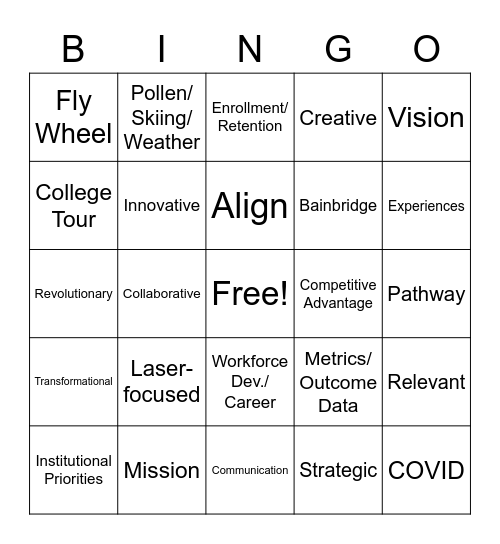 Bingo! Bingo Card