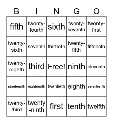 Bingo Card