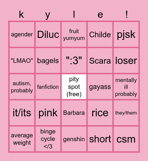 kyle bingo Card