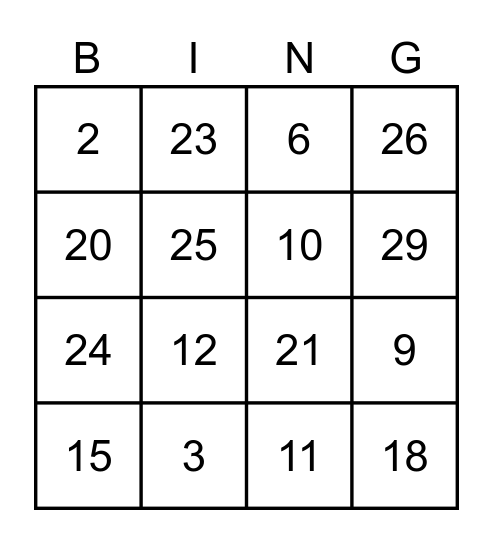 GK EASTER PARTY Bingo Card