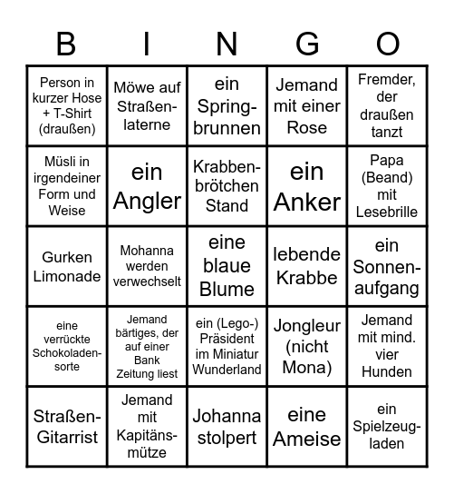Hamburg Bingo :D Bingo Card