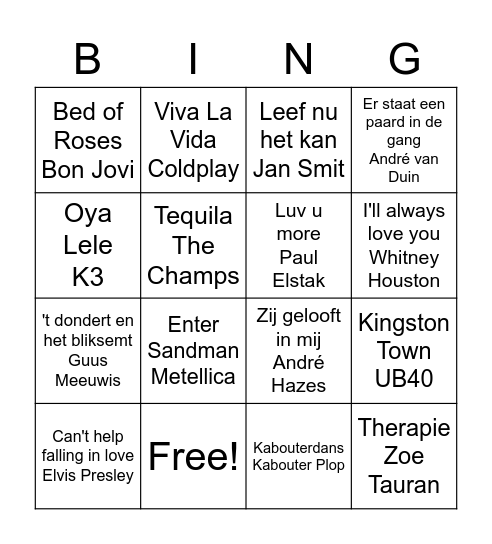 Topteam Bingo Card