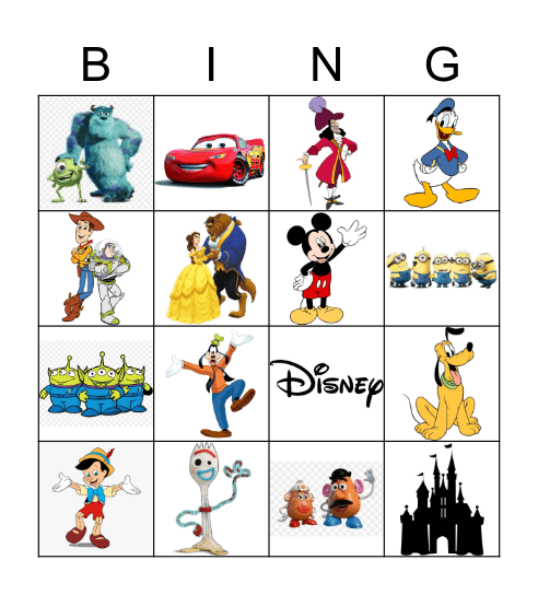 Disney Bingo Card