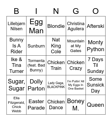 Easter and it's Elements Bingo Card