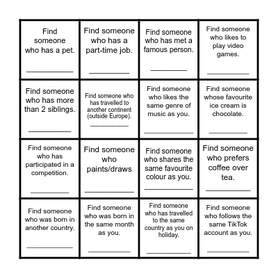 Italianos and Na hÉireannaigh unite! Bingo Card