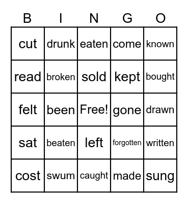 EASTER Bingo Card