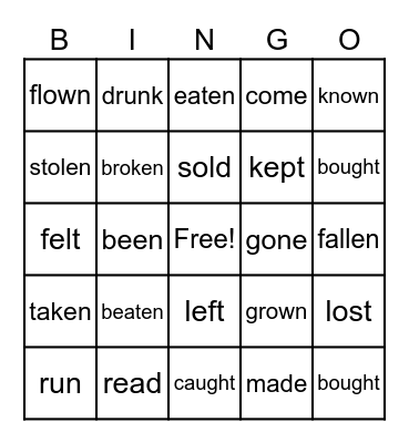 EASTER Bingo Card