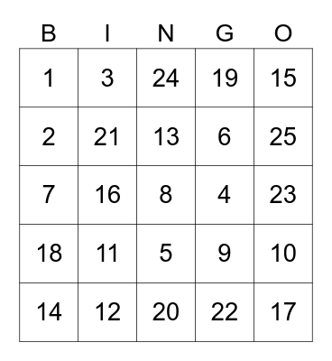 NAD Easter Bingo Card