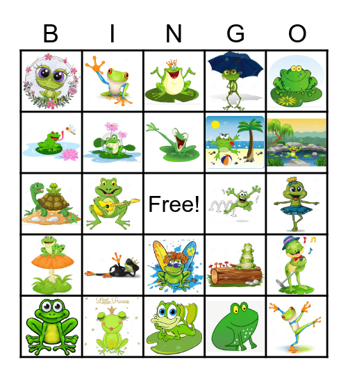 Froggy Adventures Bingo Card