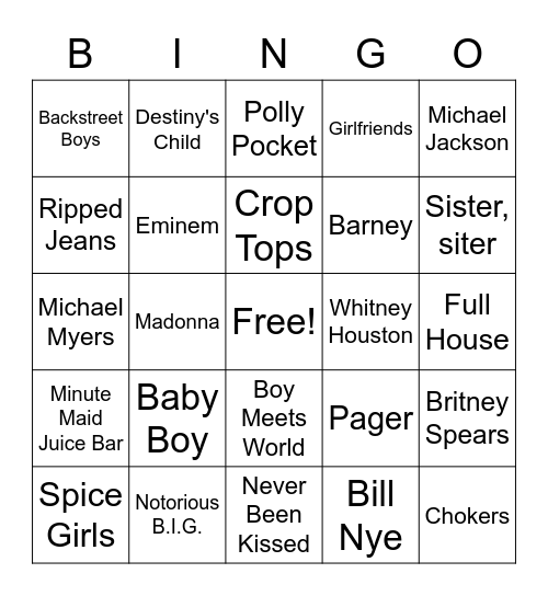 TRAP BINGO Card