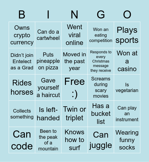 Bingle Bingo Card