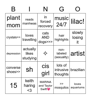 lu🐑! Bingo Card