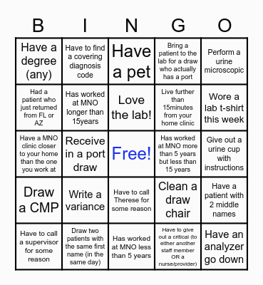 Lab Week 2023 Bingo Card
